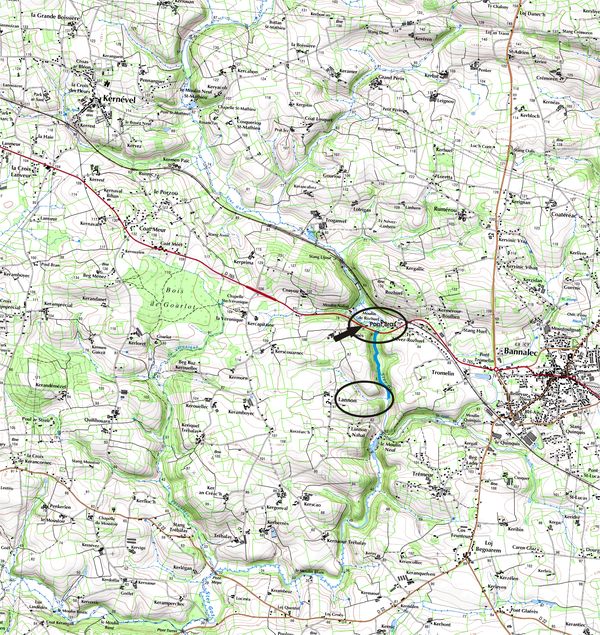 Le parcours de pêche carte du parcours